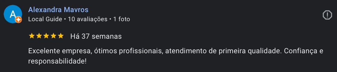 Avaliação Google 5
